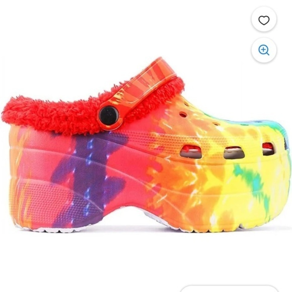 New Cape Robbin Gardener 3 Rainbow Praid Platform Clogs Sleep On Faux Blue Red